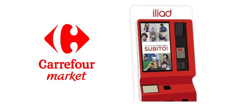 Simbox iliad Carrefour market Lombardia