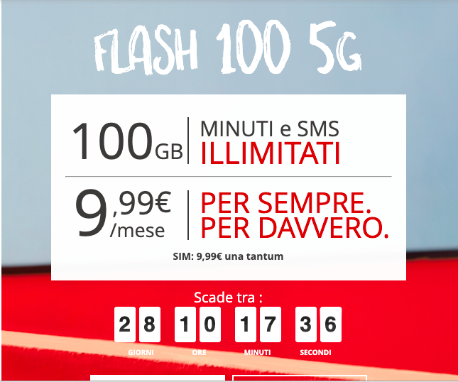 iliad offerta Flash 100giga